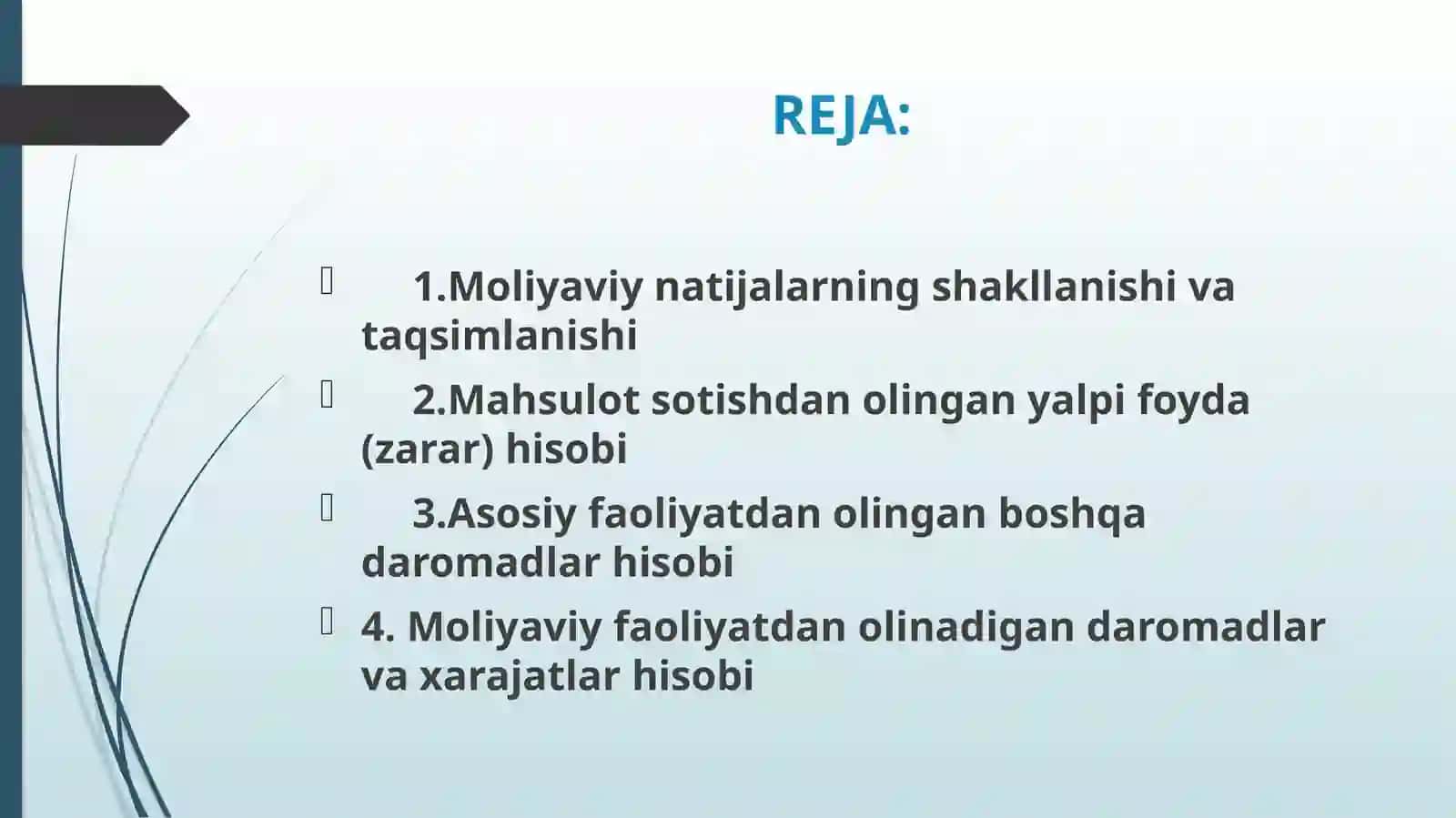 MOLIYAVIY NATIJALAR HISOBI 2