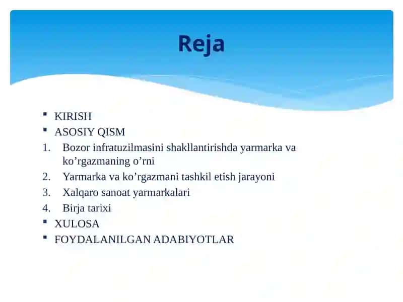 Yarmarkalar va Birjalar Tarixi 2