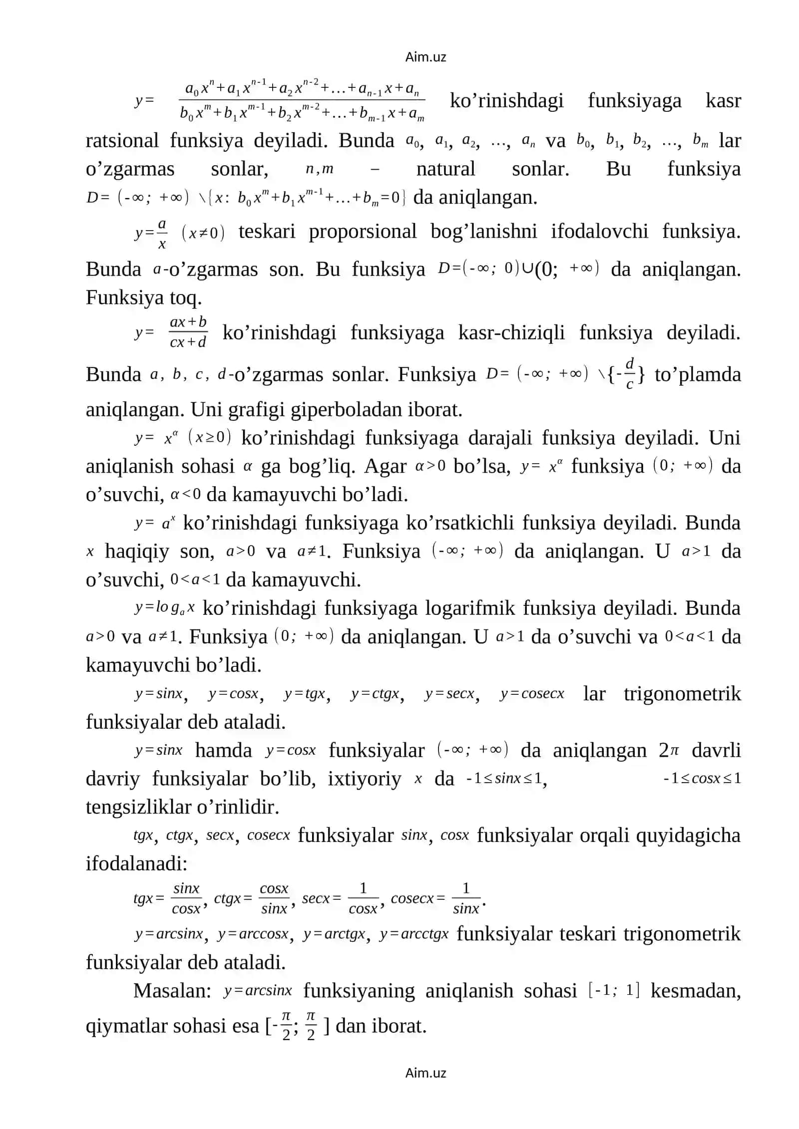 Omonov shahzodning algebra fanidan mustaqil ish 2