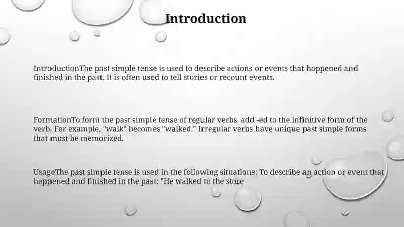Past Simple 2