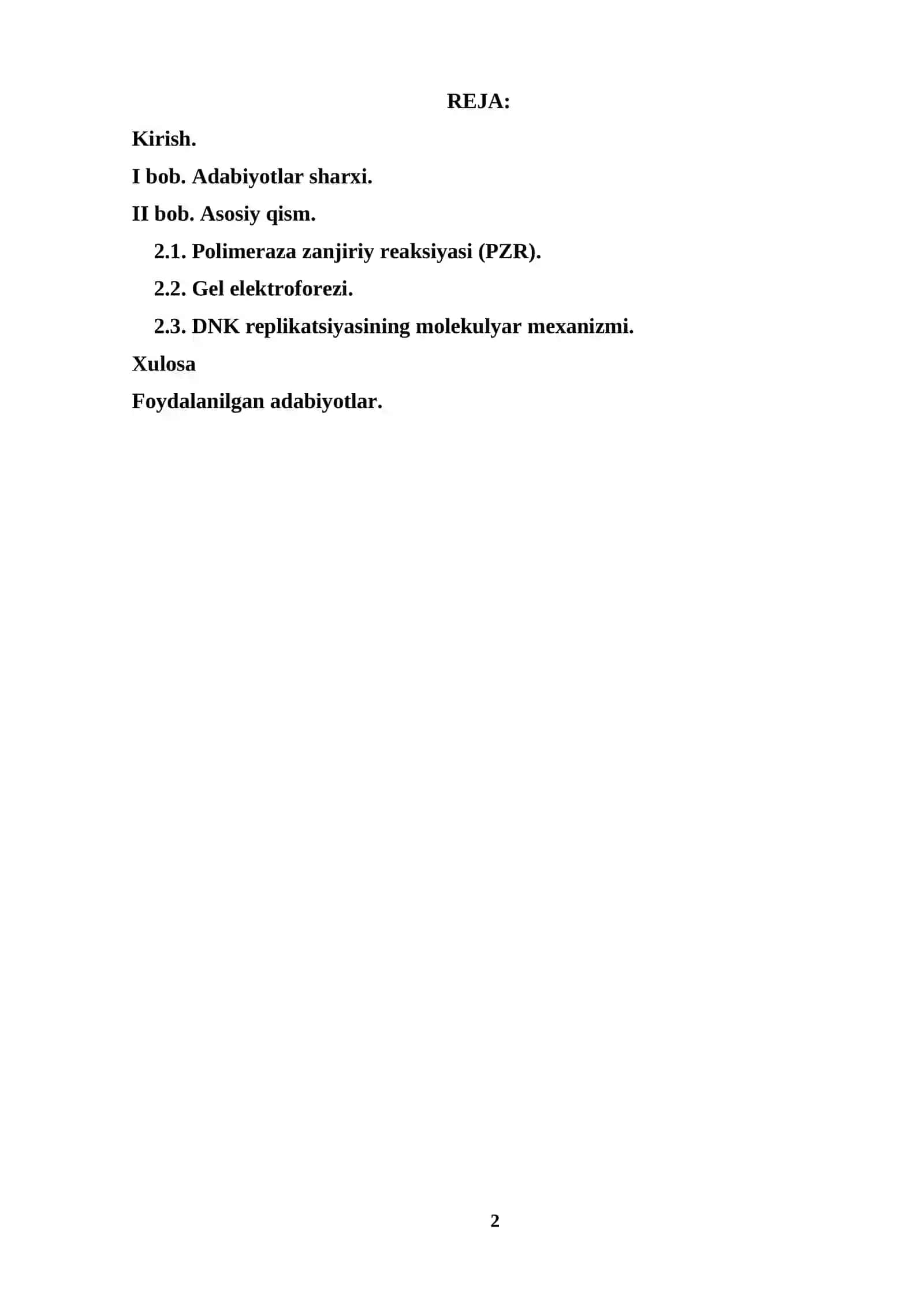 PZR VA GEL ELEKTROFOREZ USULLARI 2