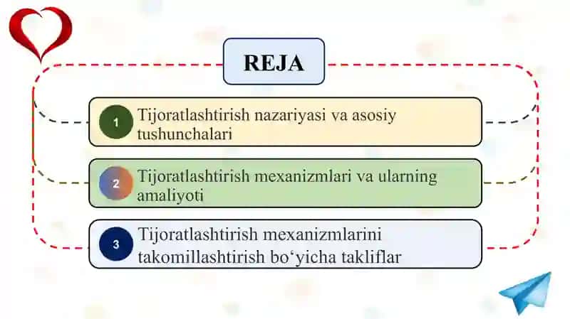 Tijoratlashtirish mexanizmlari  SLAYD 2