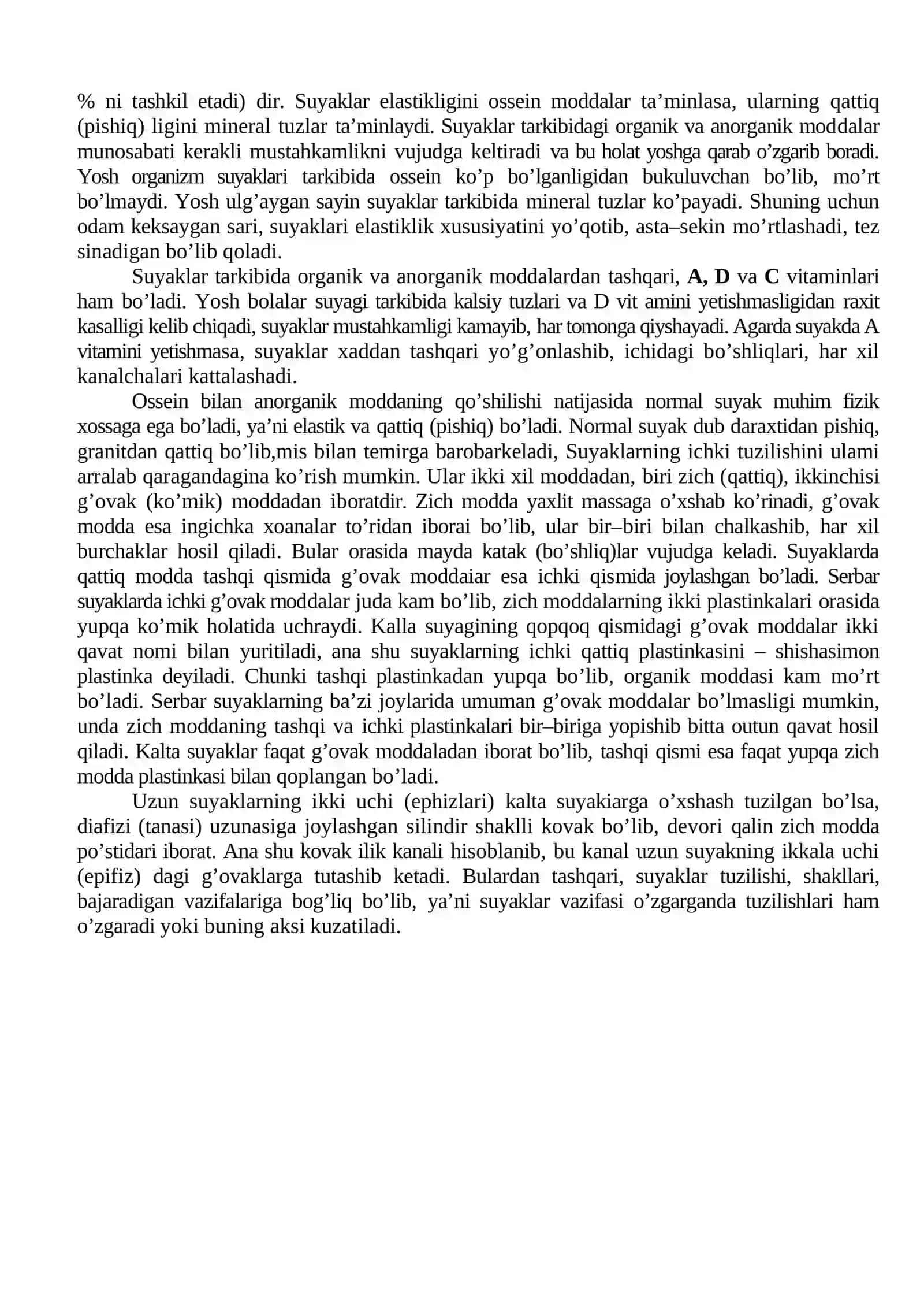 Suyaklar haqida ta`limot 2