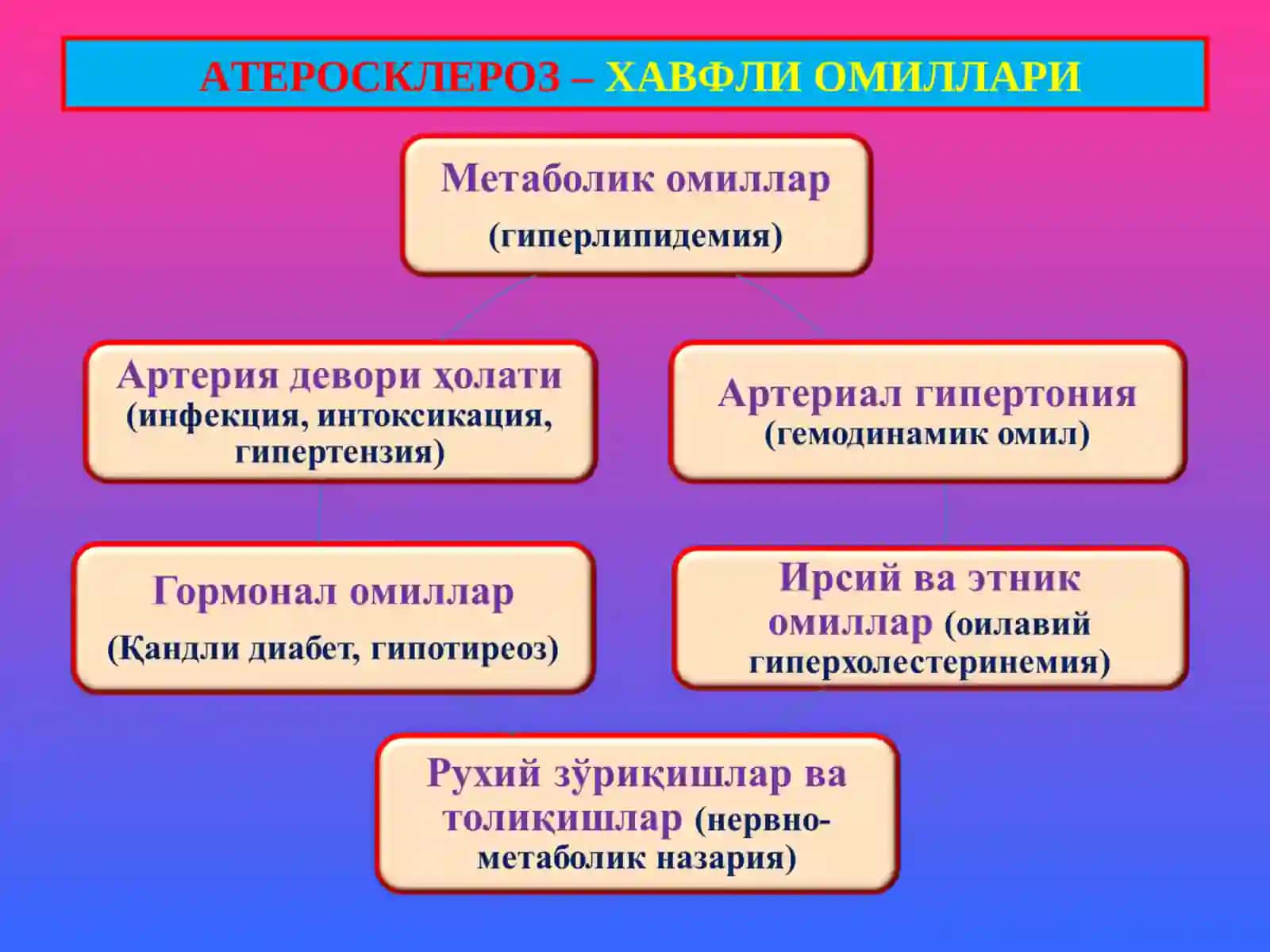 ТОМИР КАСАЛЛИКЛАРИ -АТЕРОСКЛЕРОЗ 2