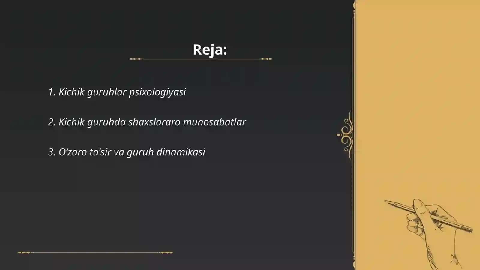 Kichik guruhlar psixologiyasi 2