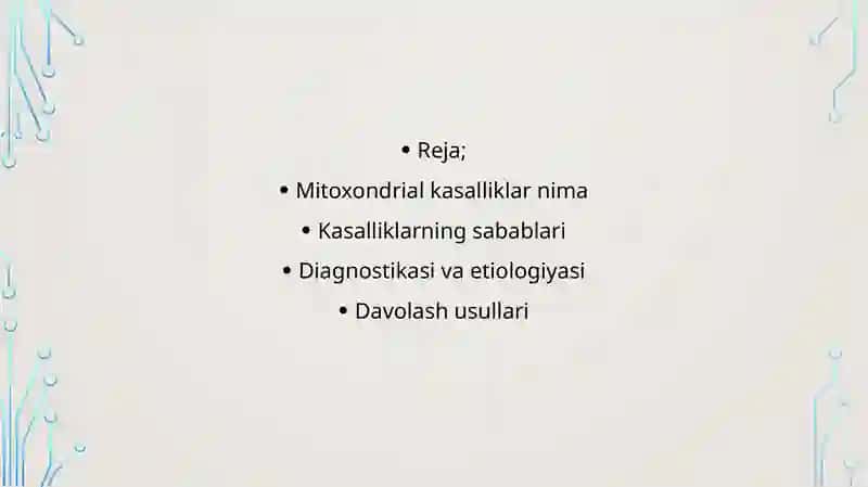 Mitoxondrialkasalliklar 2