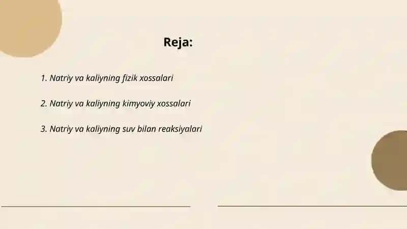 Natriy va Kaliyning Xossalari 2