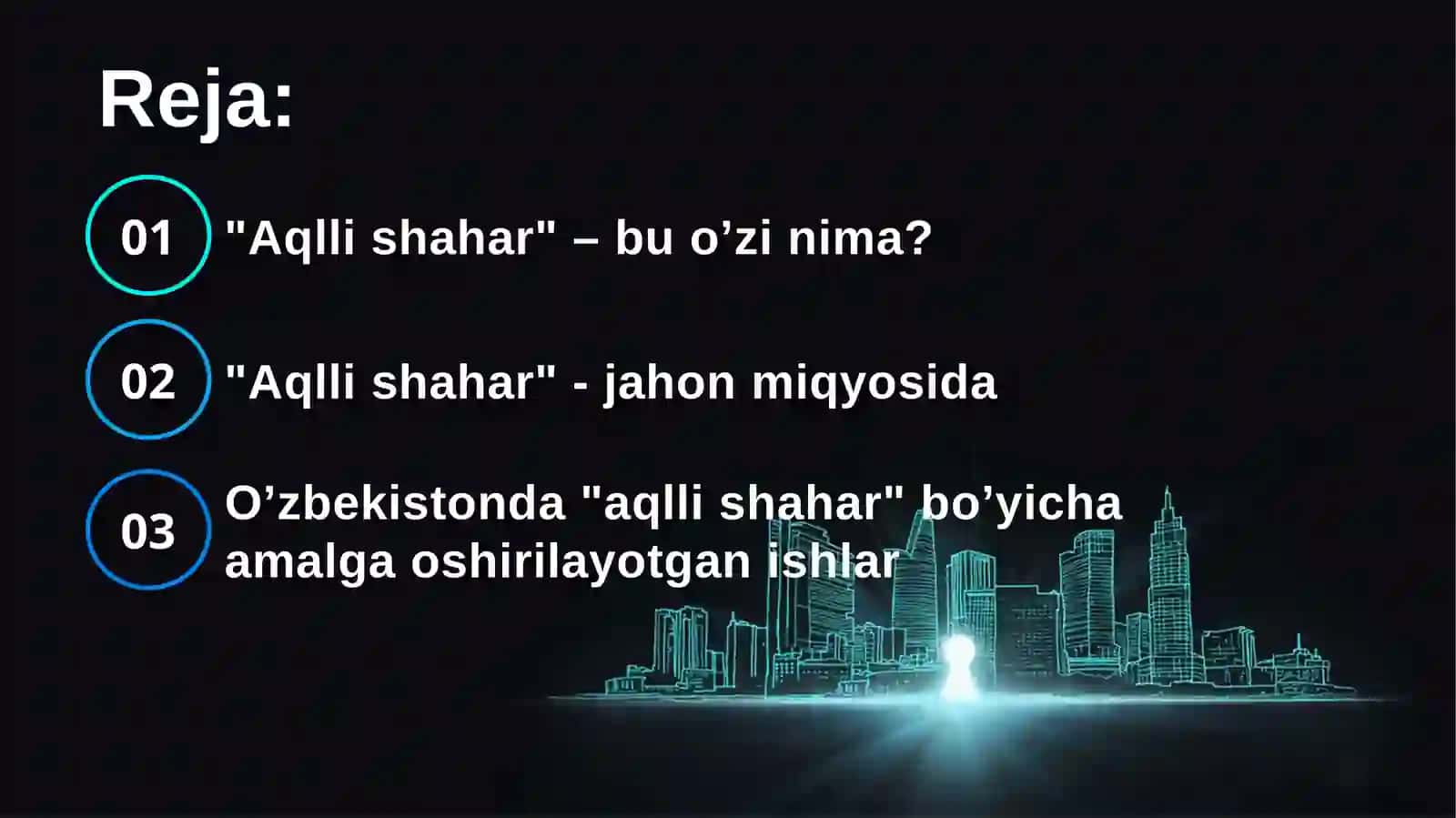 Aqlli shahar lar bo’yicha amalga oshirilayotgan ishlar 2
