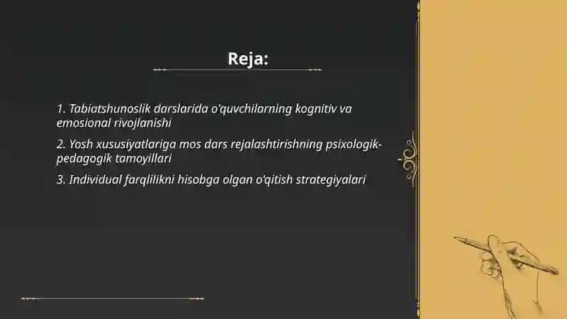 Tabiatshunoslik metodikasining psixologik -pedagogik asoslari 2