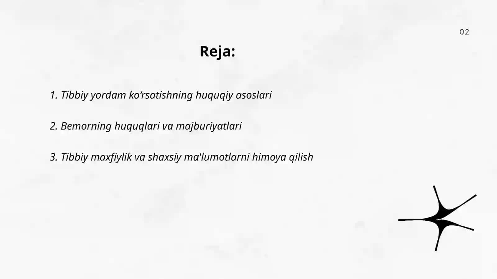 Tibbiyotga oid qonunlar 2