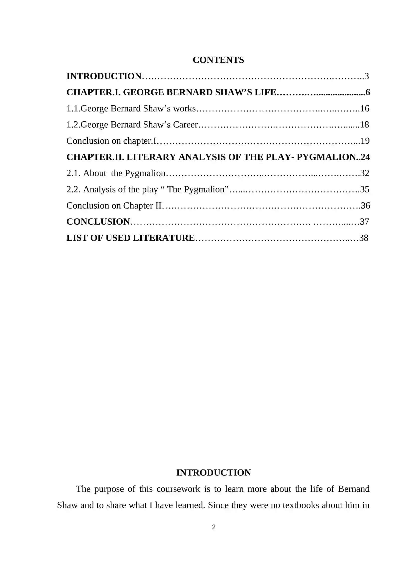 Literary analysis of the play Pygmalion by G.B.Shaw 2