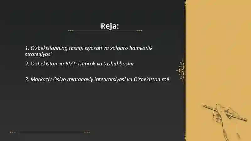 O'ZBEKISTON VA JAHON HAMJAMIYATI 2