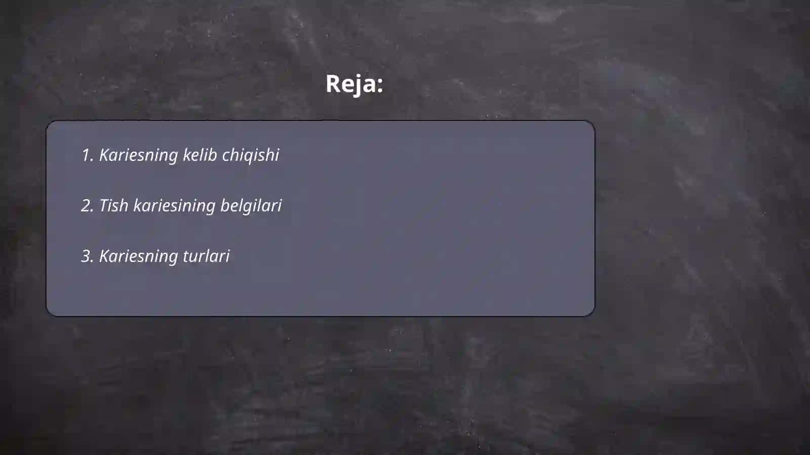 Karies haqida tushuncha 2