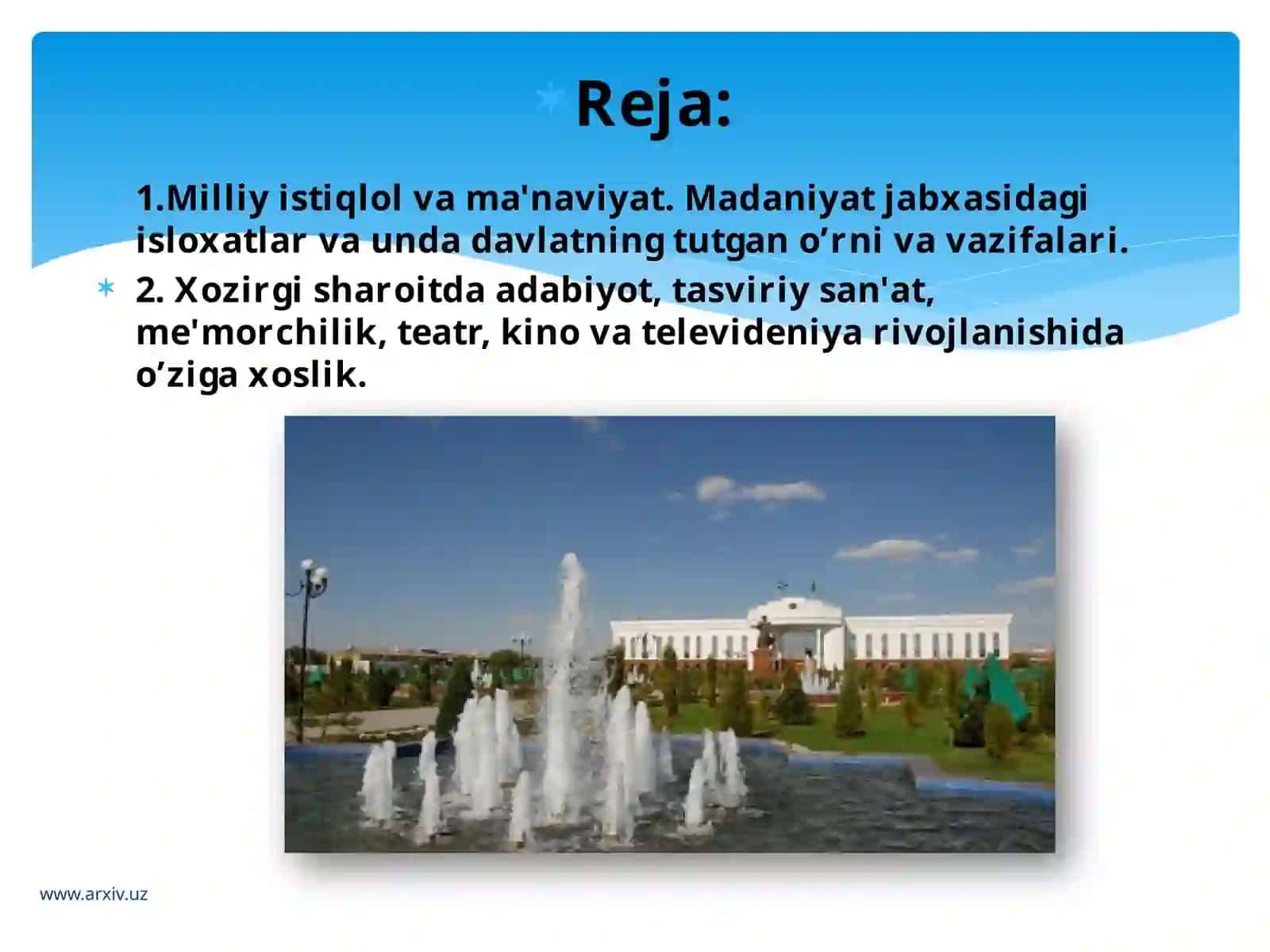 Milliy istiqlol va ma'naviyat 2