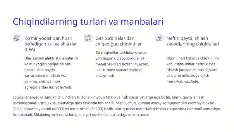 Yoqilgi energetika sanoati chiqindilari asosidagi materiallar 2