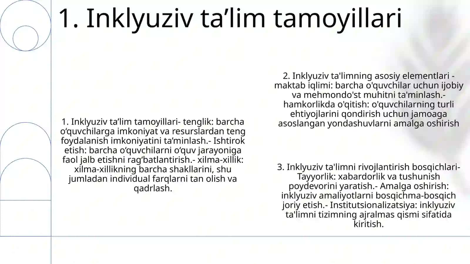 Inklyuziv Ta’Limning Tamoyillari Va Bosqichlar 2