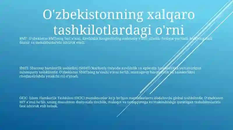 O'Zbekiston Va Jahon Hamjamiyati 2
