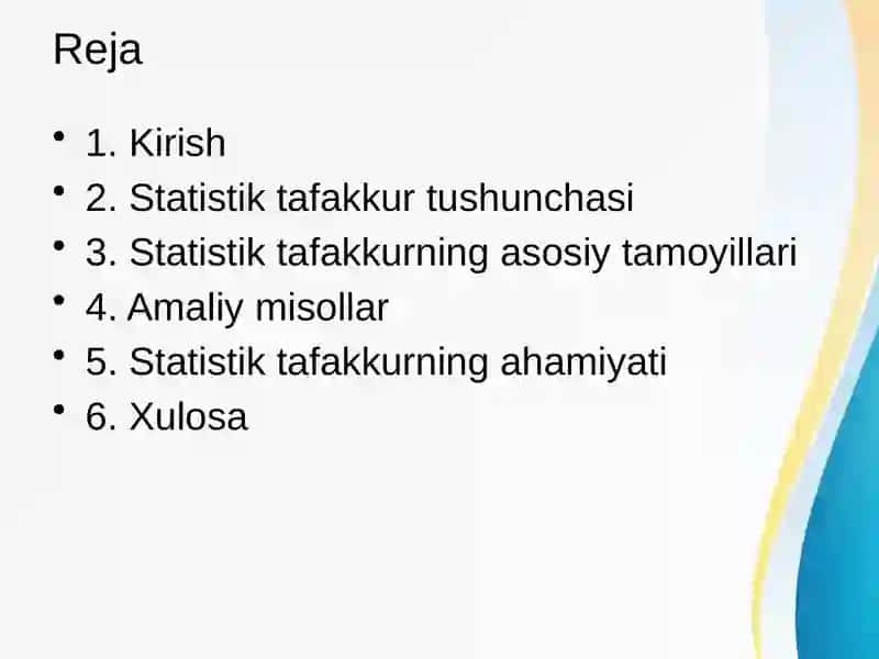 Statistik tafakkur 2