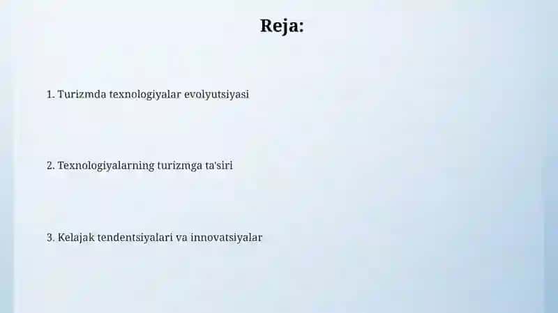 Turizmda texnologiyalar evolyutsiyasi 2