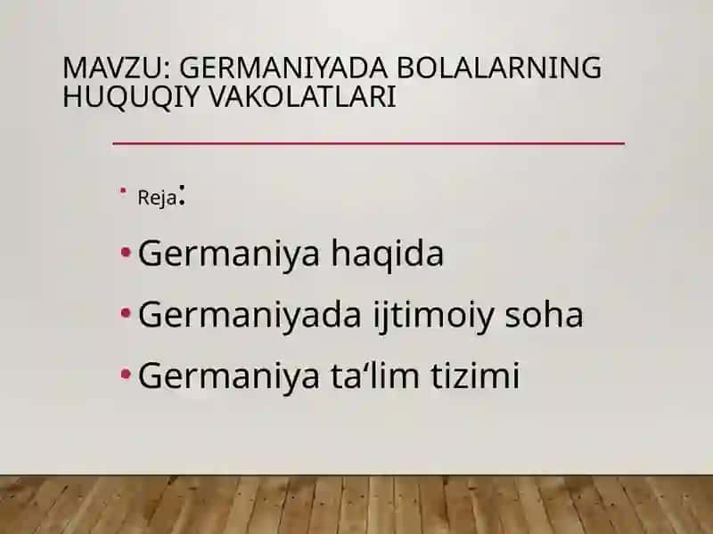 Germaniyada bolalarning huquqiy vakolatlari 2