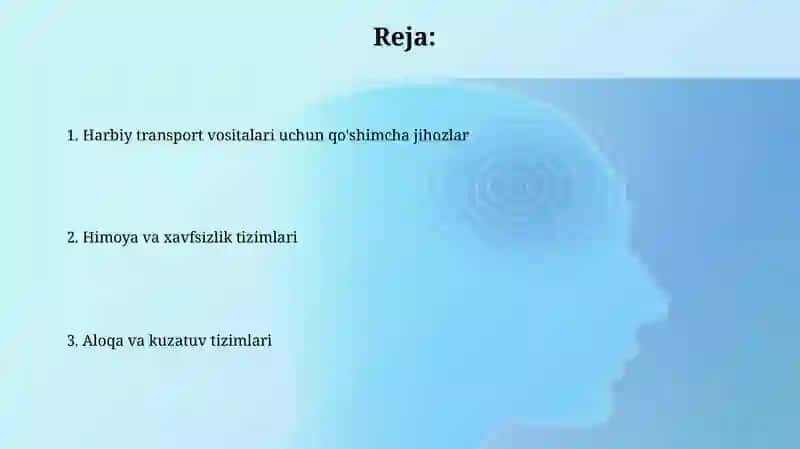 Harbiy avtomobillarning qoʻshimcha jihozlari 2