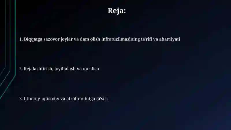 Turizmda sayr - tomoshalar va ko'ngil yozish 2