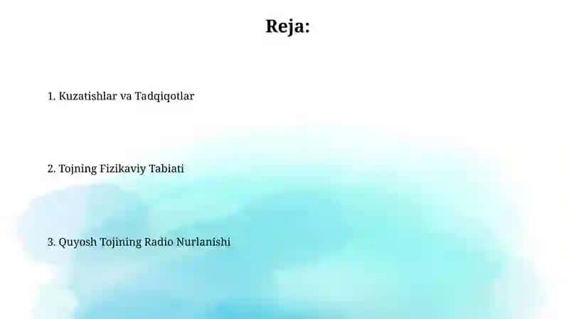 Quyosh Tojining Radio Nurlanishi 2