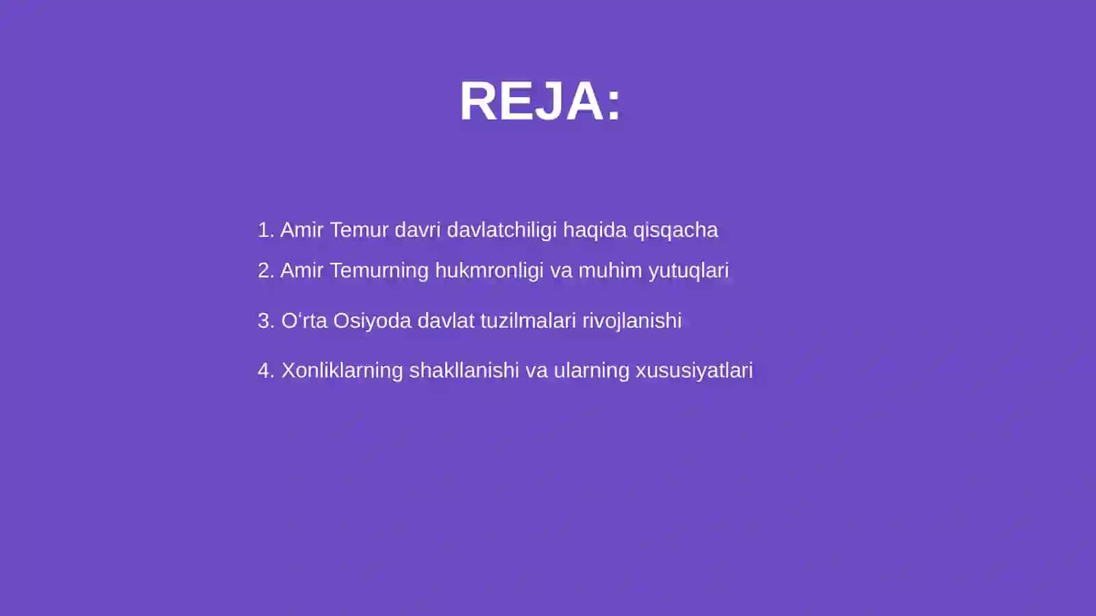 Amir Temur davri davlatchiligi 2