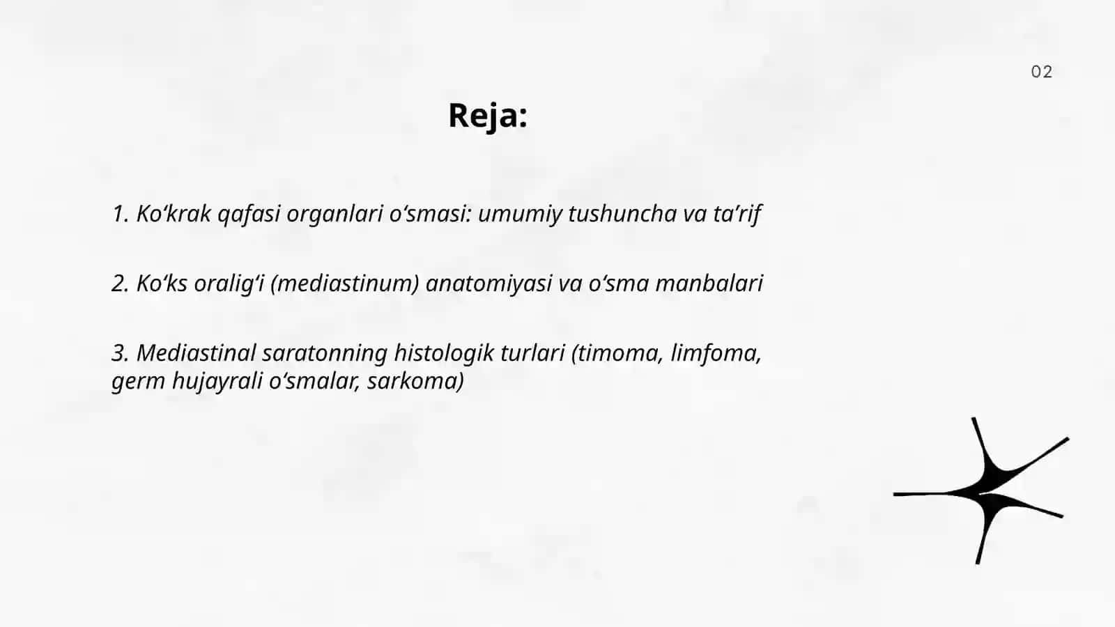 Koʻkrak qafasi organlari oʻsmasi 2