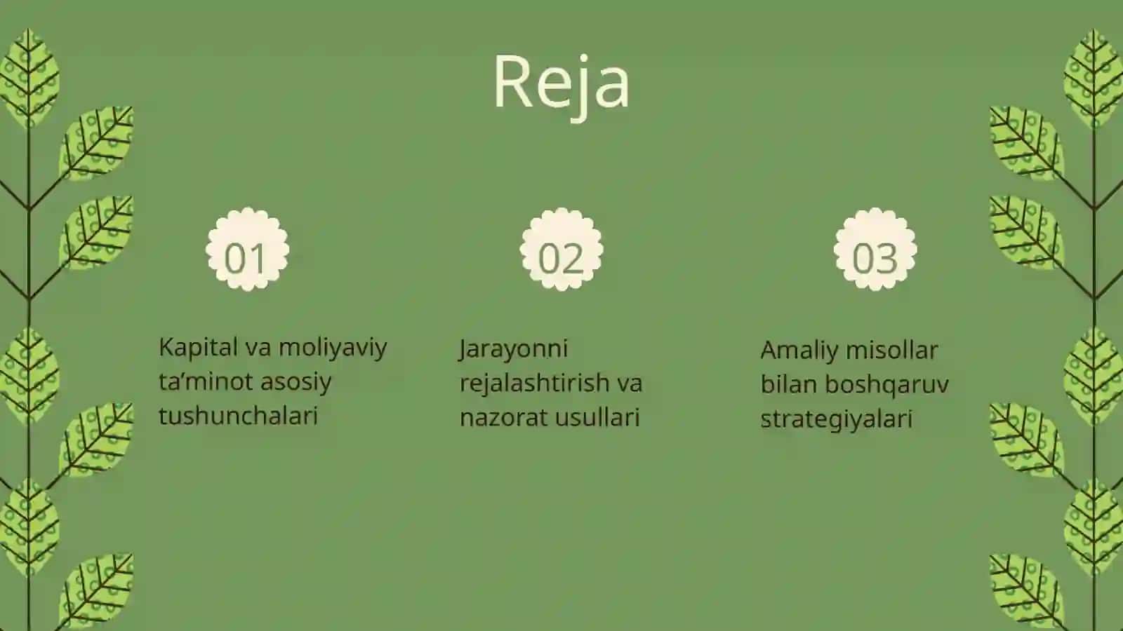 Kapitalni va moliyaviy ta’minot jarayonini boshqarish 2