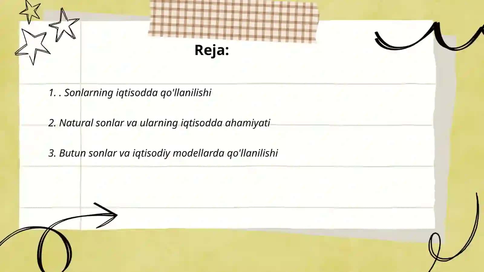 Sonlar va ularning iqtisodda qo'llanishi 2