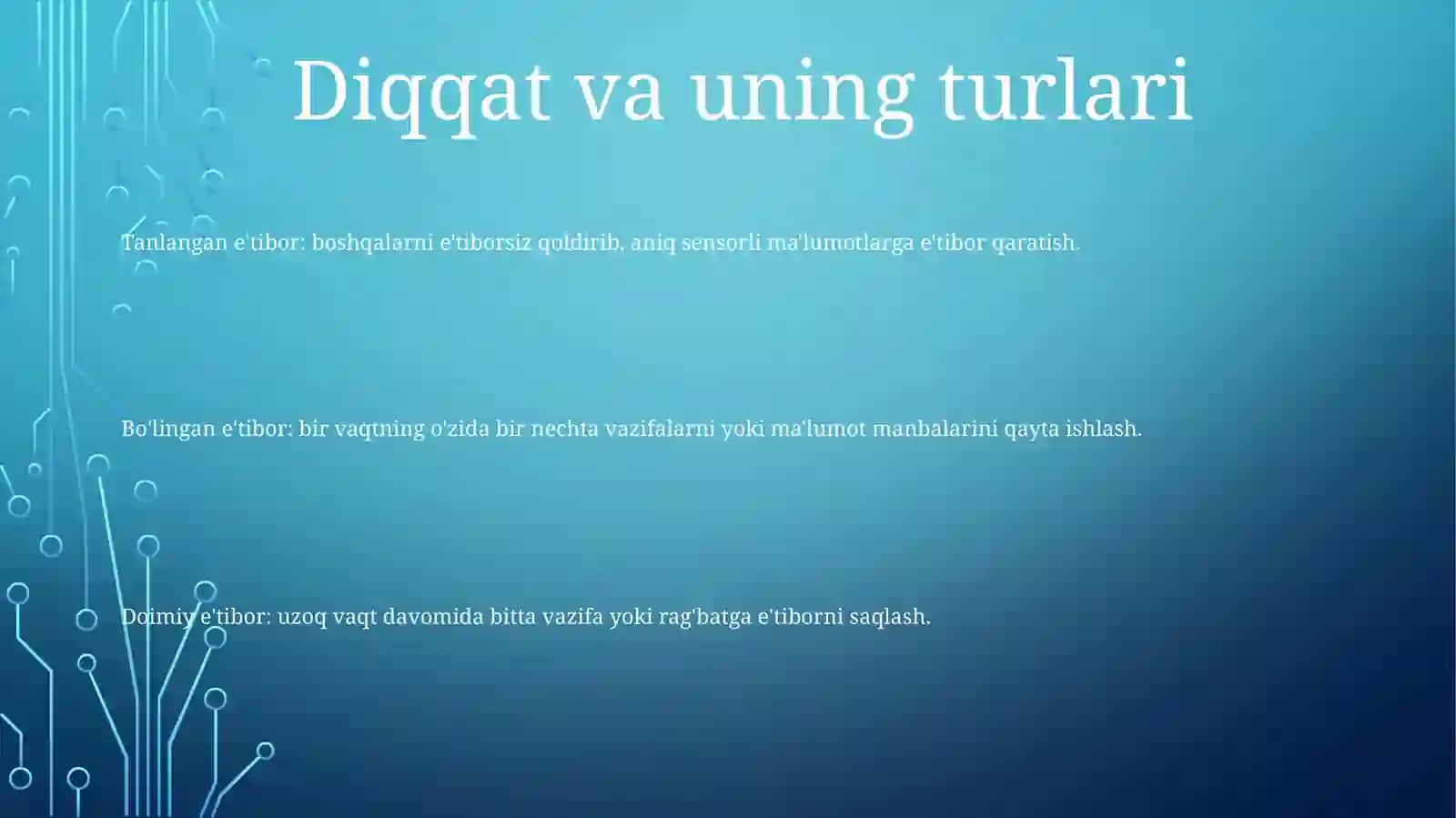 Diqqat Va Uning Turlari 2