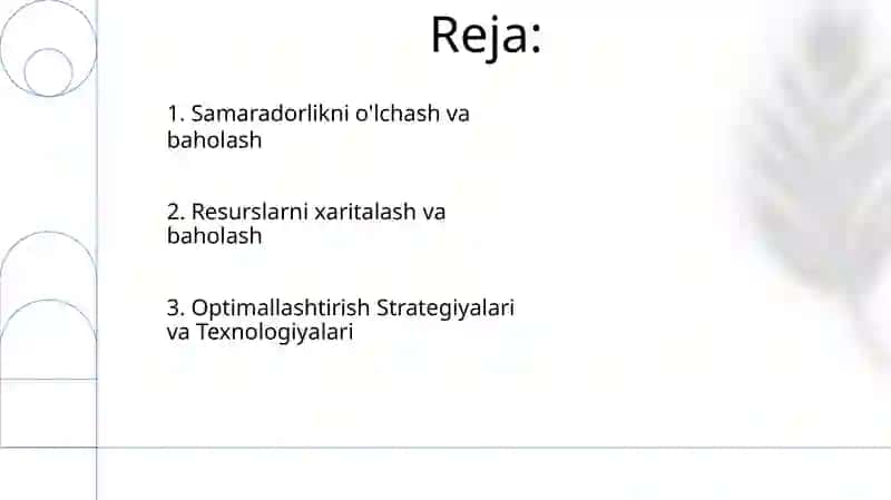 Resurslar mavjudligini baholash 2