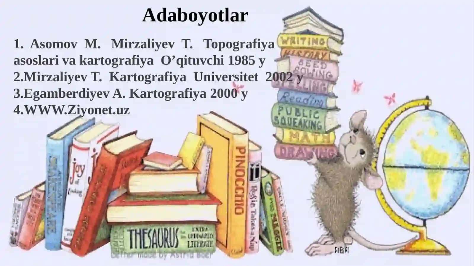 Topografiya asoslari va kartografiya 2