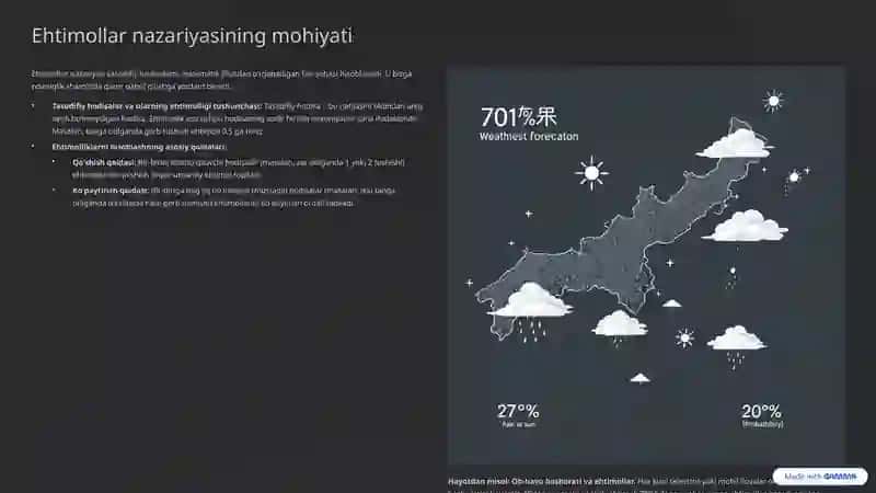 Ehtimollar nazariyasi va statistik tahlil 2