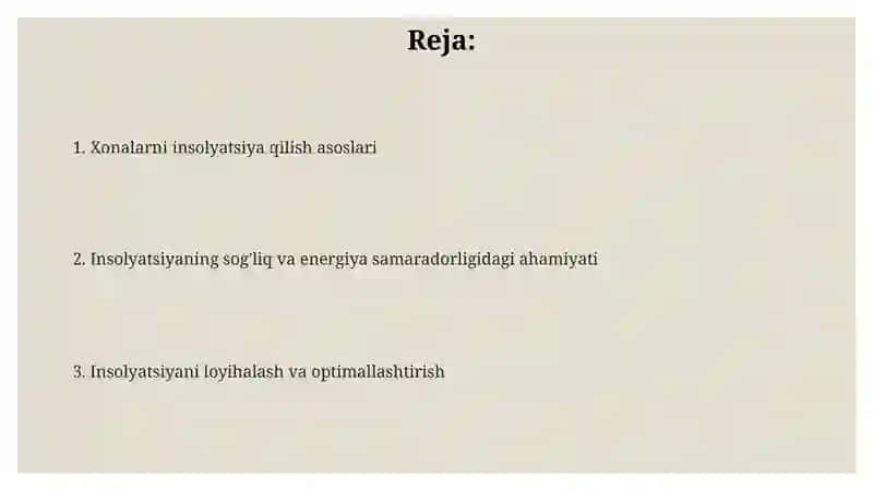 Insolyatsiya: Ta'rif, O'lchov va Me'yoriy Talablar 2
