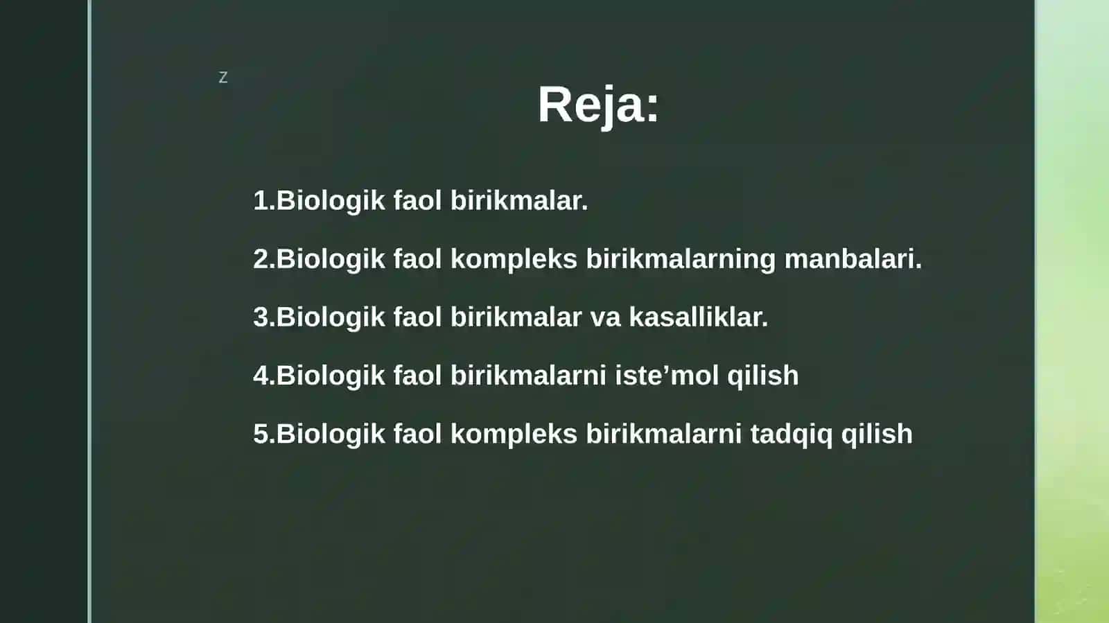 Biologik faol kompleks birikmalar 2