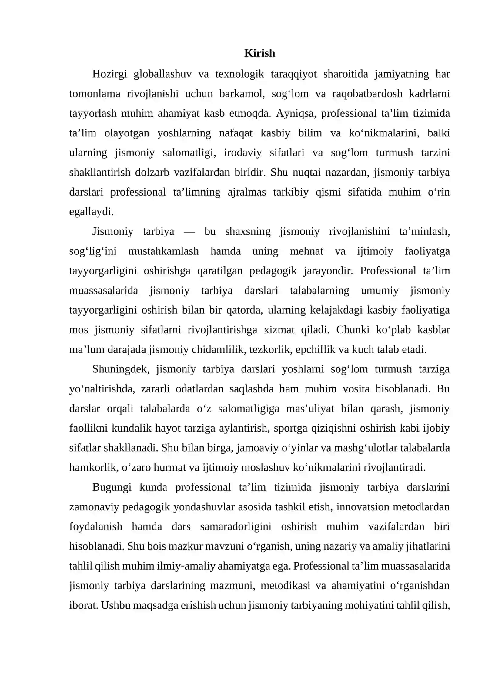 PROFESSIONAL TA'LIMDA JISMONIY TARBIYA DARSLARI 2