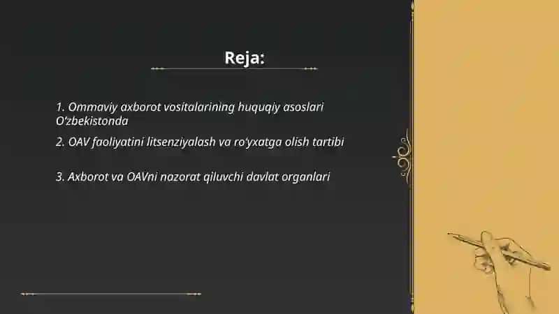 O‘zbekiston Respublikasida ommaviy axborot vositalarining faoliyati 2