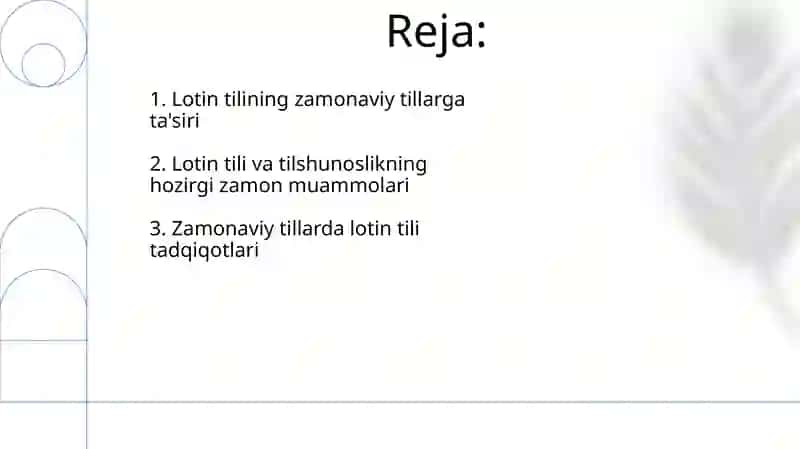 Zamonaviy tillarda lotinshunoslik 2
