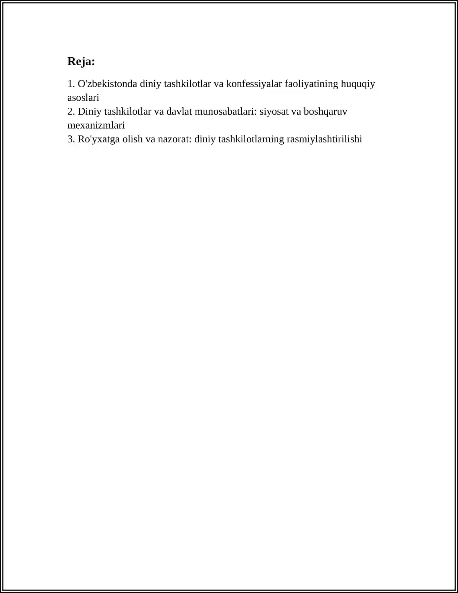 O'ZBEKISTONDA DINIY TASHKILOTLAR VA KONFESSIYALAR FAOLIYATI DINAMIKASI 2
