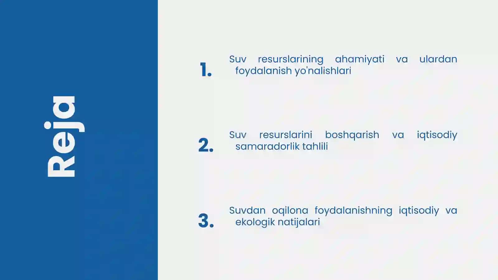 Suv Resurslarining Ahamiyati 2