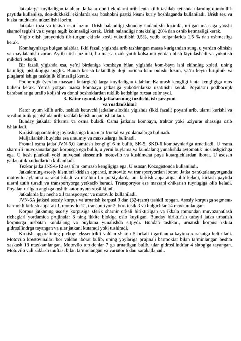 Yigish usullari va mashinalar kompleksi 2