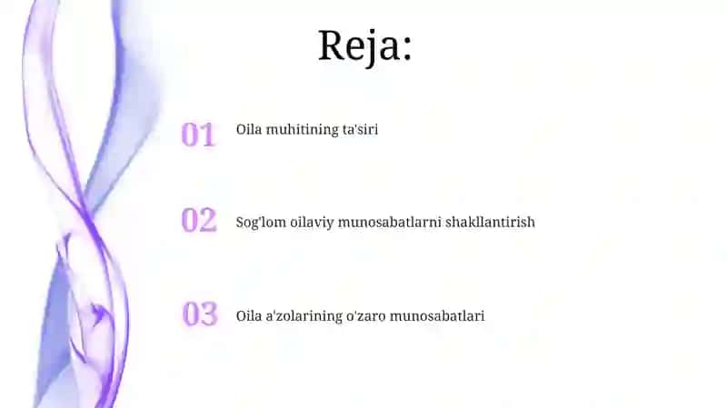Oilaviy muhit va munosabatlar 2