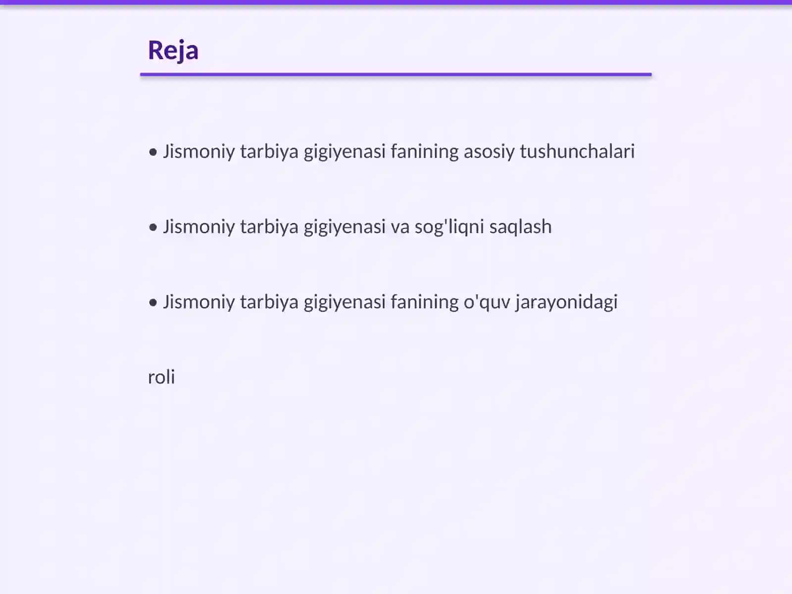 Jismoniy tarbiya gigiyenasi 2