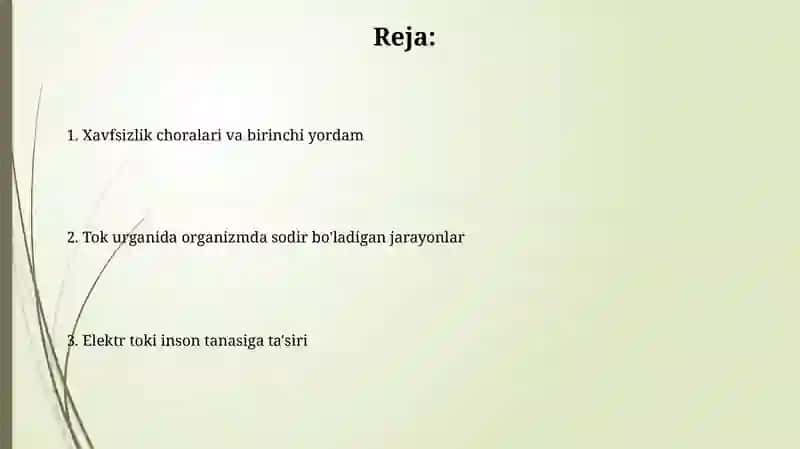 Elektr toki odam organizmiga ta'siri 2