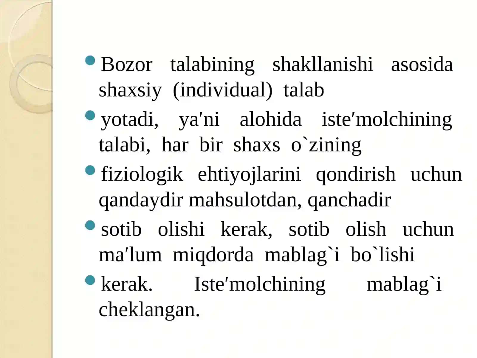 5МАВЗУISTE′MOLCHI TANLOVI NAZARIYASI 2