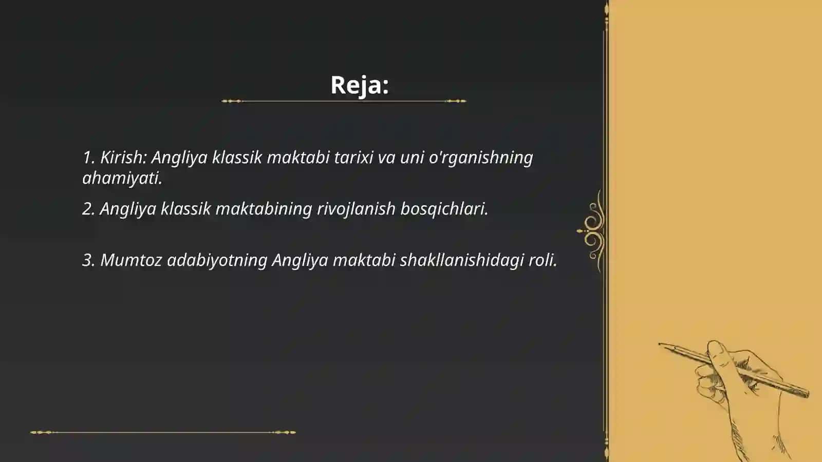 Angliya klassik(mumtoz)maktabining shakllanishi 2