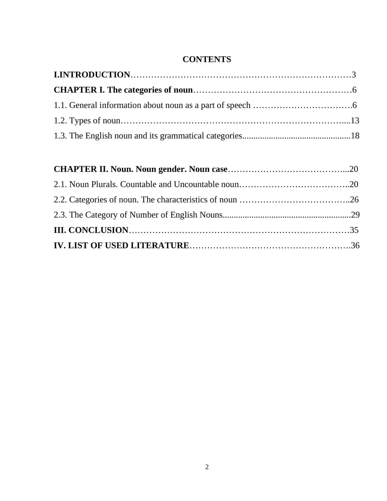 Noun and its Categories in English Language 2