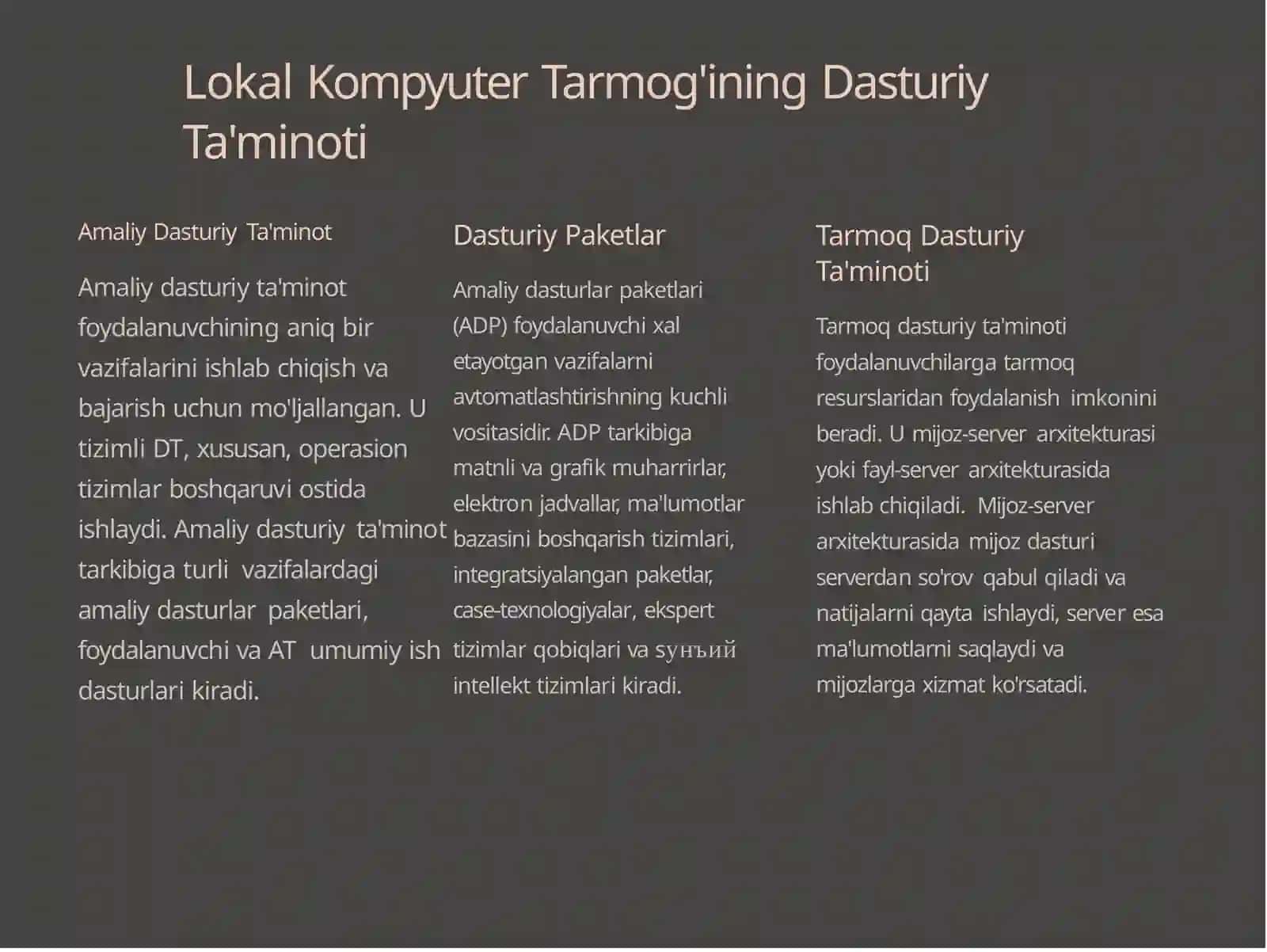 Lokal Kompyuter Tarmoqlari 2